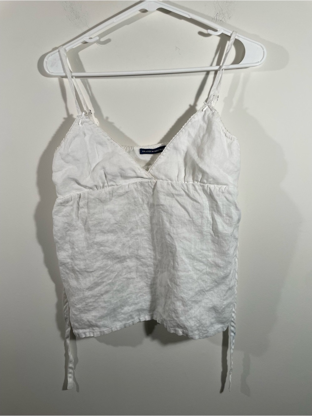 Brandy Melville 100% linen cami top OS